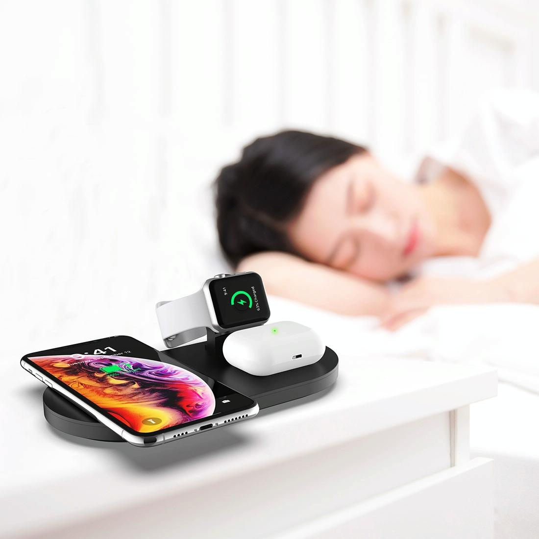 3 In 1 Wireless Charger For Phones Iwatch Airpods - White