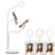 Universal Cell Phone Holder with Selfie Ring Light Microphone Clip & 3-colour Light Adjustment for Studio Recording Live Broadcast Ktv White