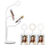 Universal Cell Phone Holder with Selfie Ring Light Microphone Clip & 3-colour Light Adjustment for Studio Recording Live Broadcast Ktv White