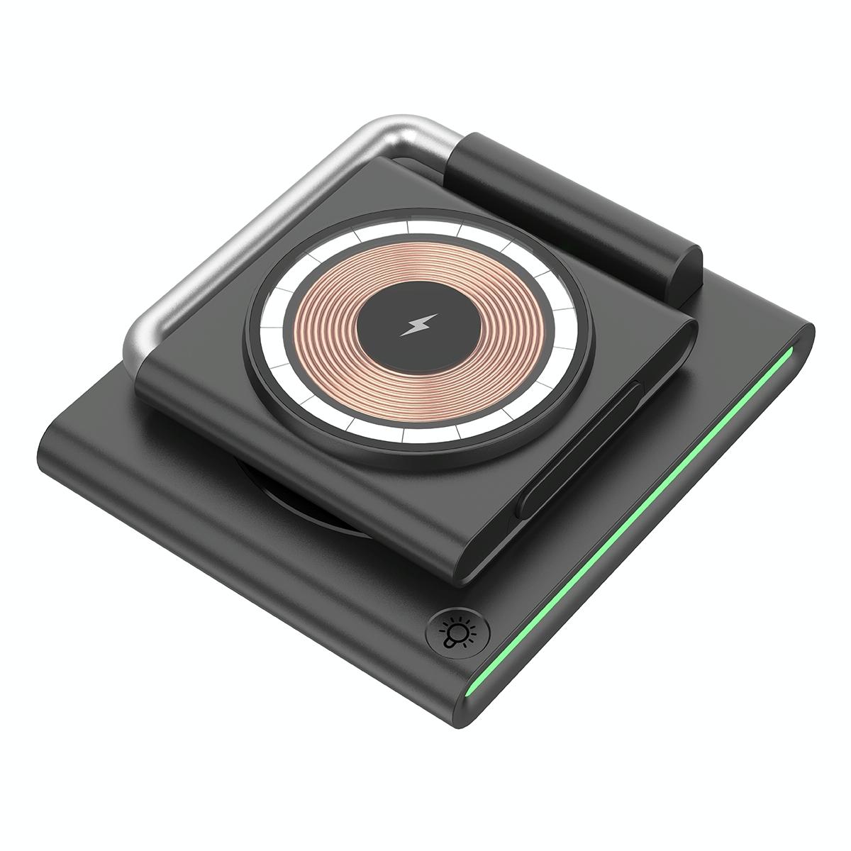 15W Foldable Magnetic Wireless Charger - White