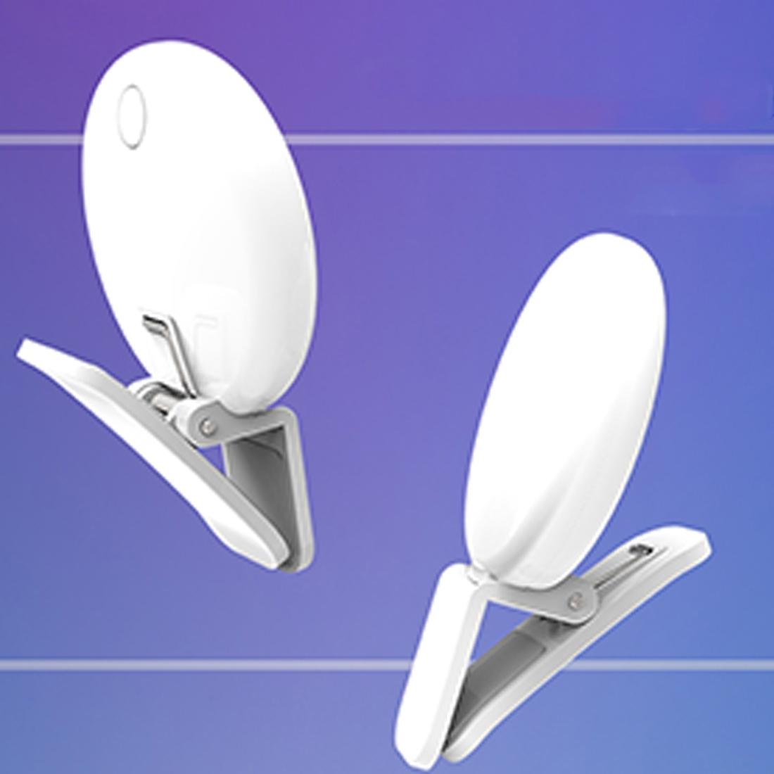 Portable Mini Beauty Light for Smartphones - 3 Brightness Levels 9 Led Warm / White - Iphone Galaxy Huawei Xiaomi Lg Htc - White