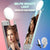 Portable Mini Beauty Light for Smartphones - 3 Brightness Levels 9 Led Warm / White - Iphone Galaxy Huawei Xiaomi Lg Htc - White