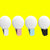 Portable Mini Beauty Light for Smartphones - 3 Brightness Levels 9 Led Warm / White - Iphone Galaxy Huawei Xiaomi Lg Htc - White