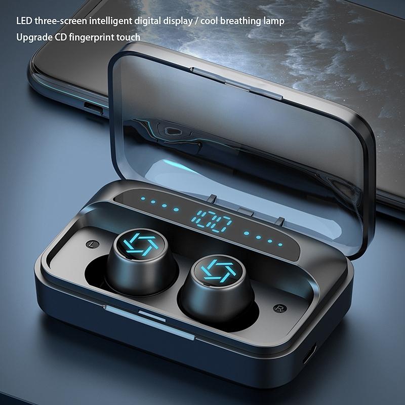 Wireless Bluetooth Earphones with Charging Box - White