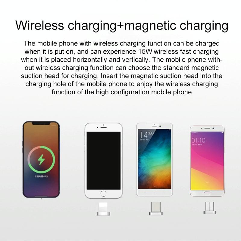 15W Magnetic Wireless Charger Stand For Sofa Phone - White