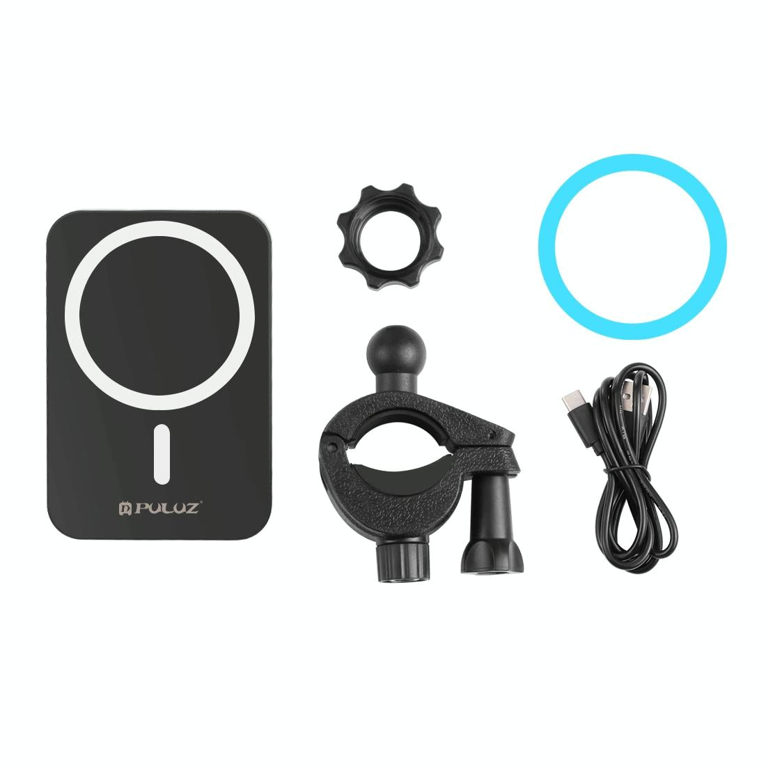 15W Magnetic Wireless Charger With Vlogging Phone Clamp - White