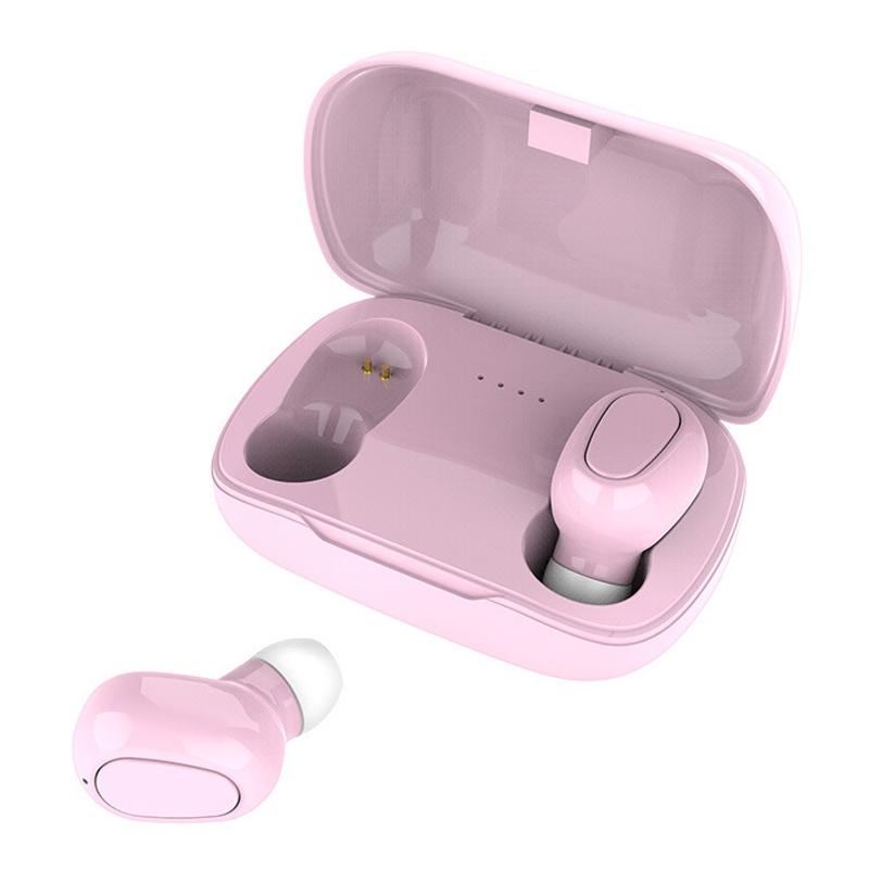 Wireless Bluetooth Earphones with 9d Sound and Charging Box - White