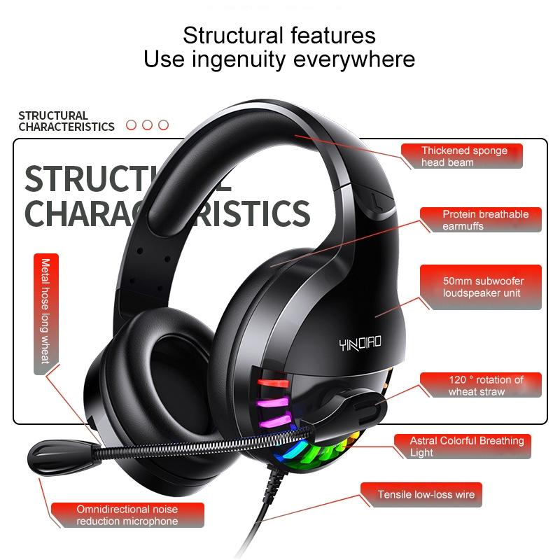 Q2 Wired Gaming Headset With Mic Dual 3.5Mm + Usb