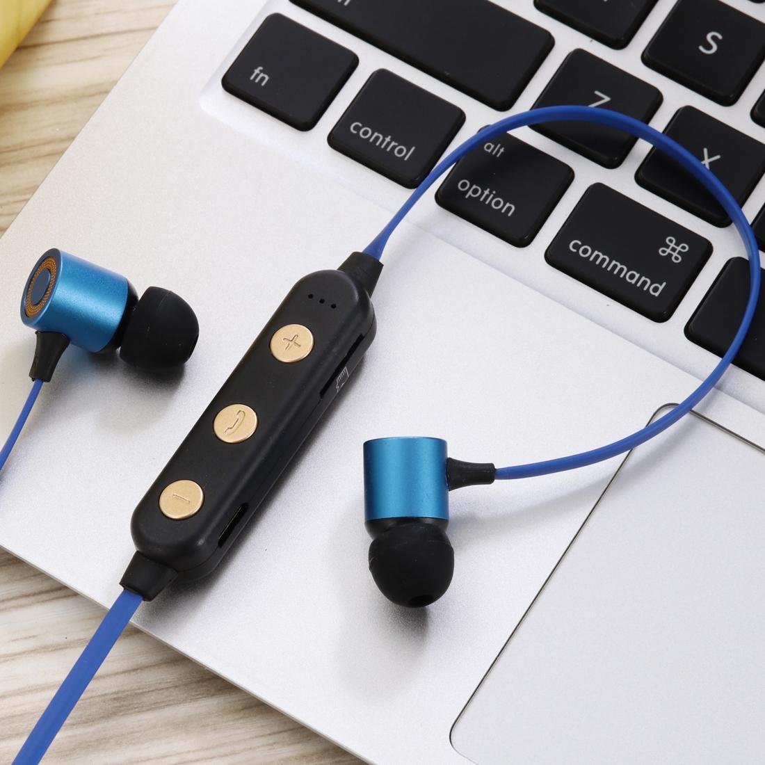 Wireless Magnetic Headphones with Tf Card Support - Portable - White
