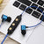 Wireless Magnetic Headphones with Tf Card Support - Portable - White