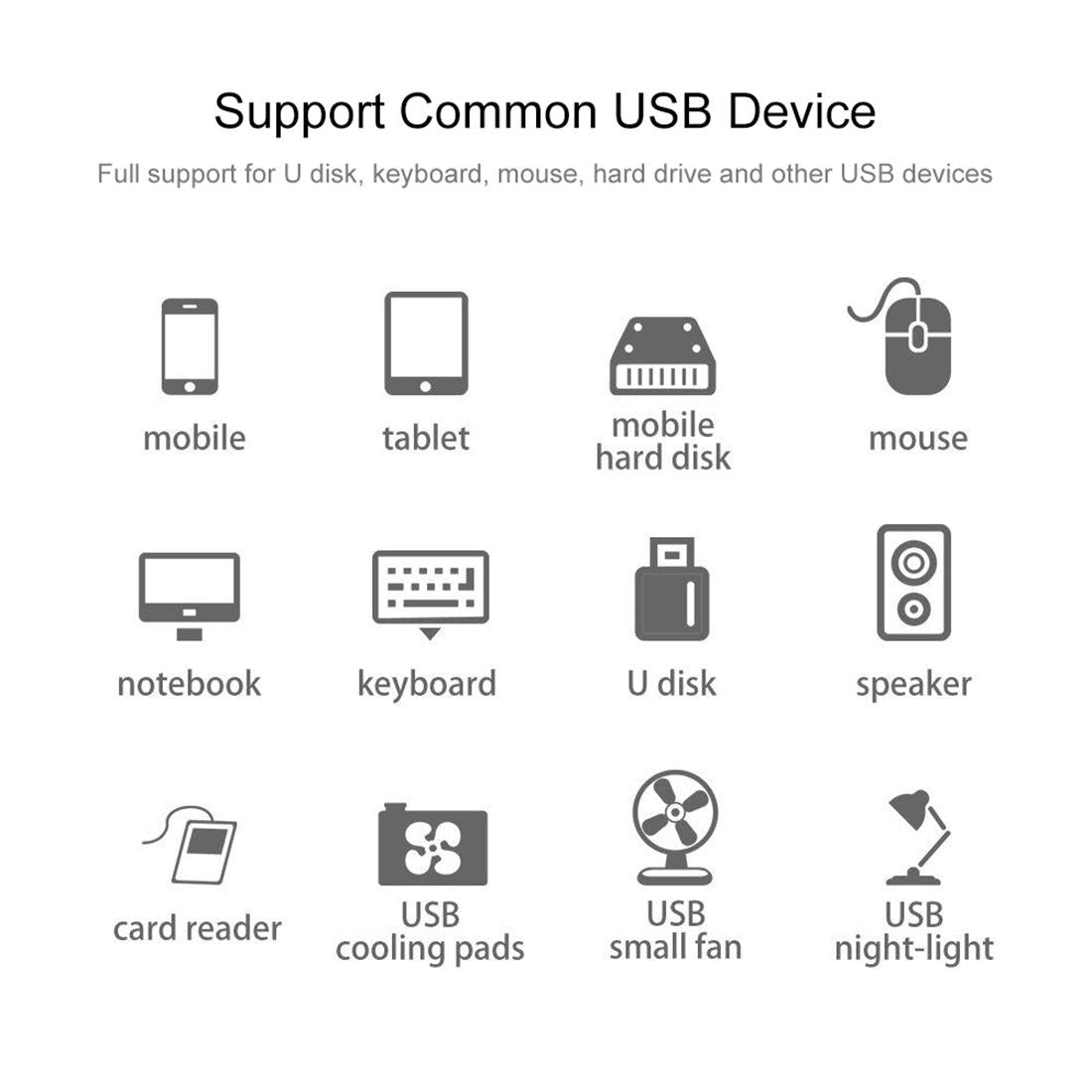 2-In-1 Usb 3.0 Hub Converter + 3X Usb Ports 26Cm Cable White