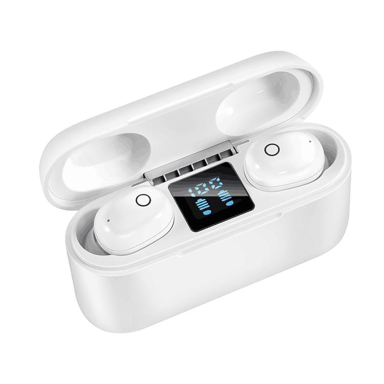 Wireless Bluetooth Headset with 2000mah Charging Case - Touch &amp; Magnetic Charging - White