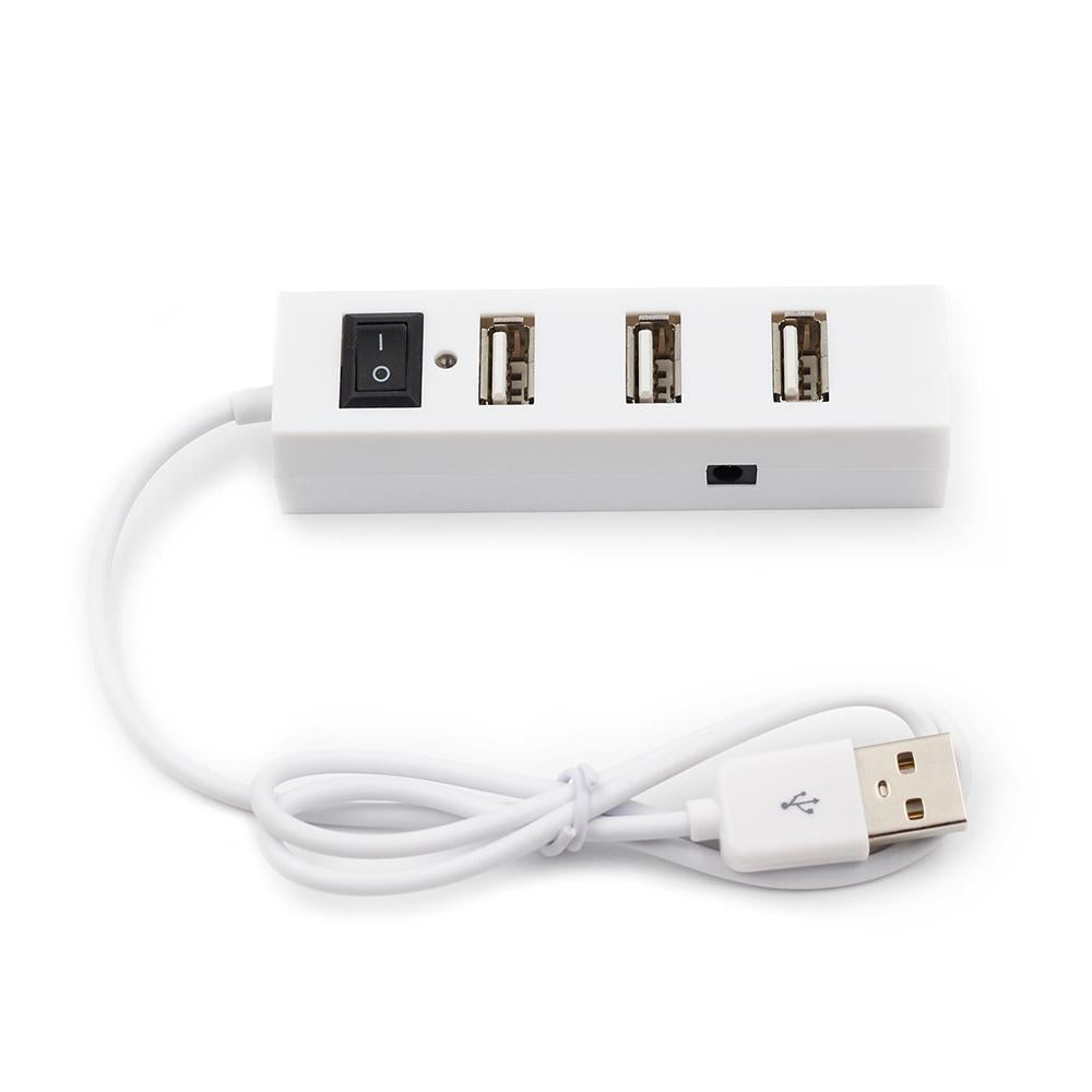 4-Port Usb 2.0 Hub With Switch - White