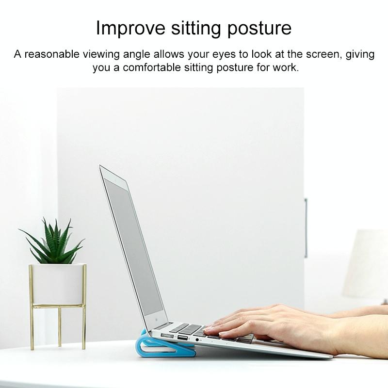Adjustable Notebook Stand for Improved Cooling and Comfort - White