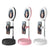 Foldable Desktop Makeup Mirror Holder with Storage - White