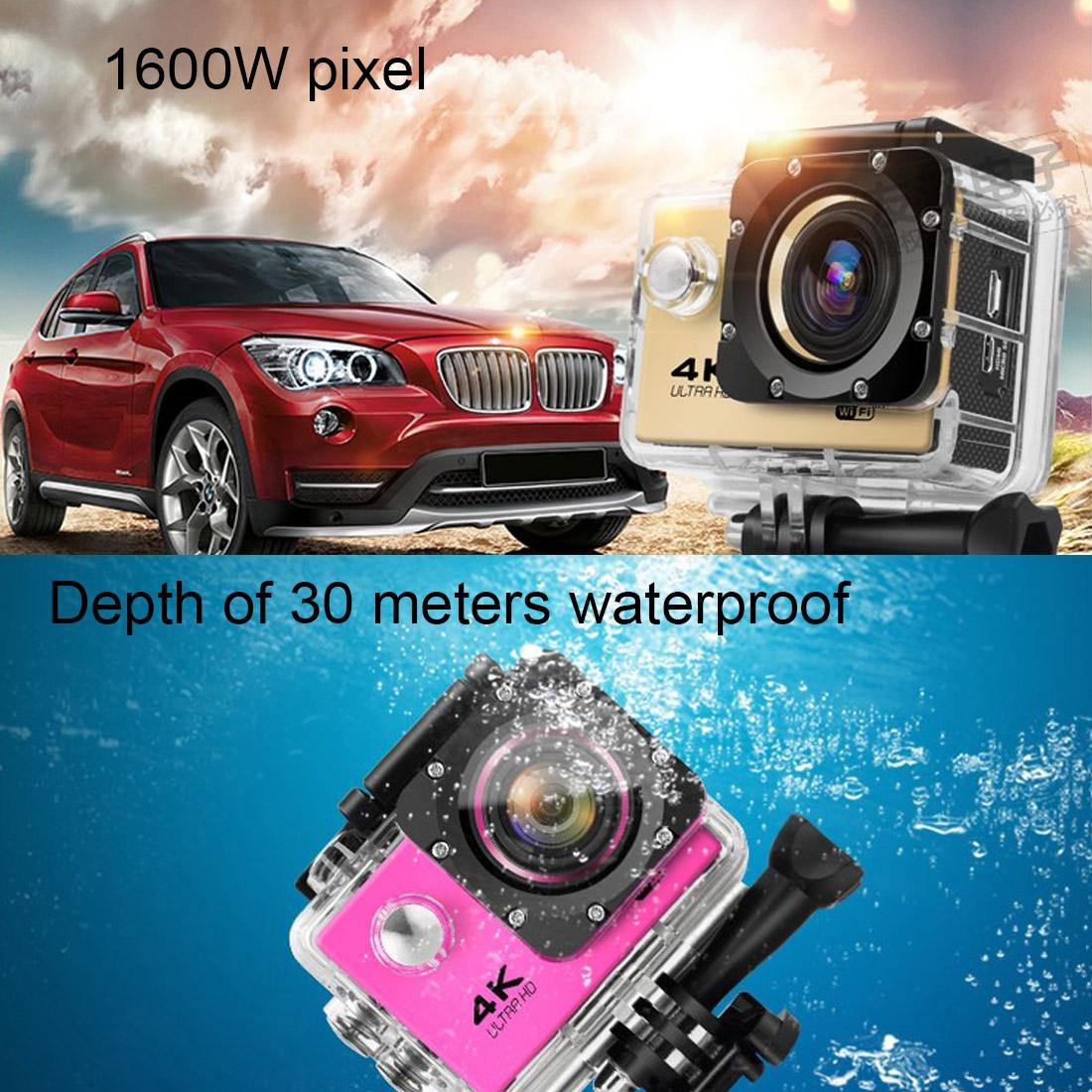 170 Degree Wide Angle Wifi Action Camera with Waterproof Case - Supports 64gb Micro Sd - White