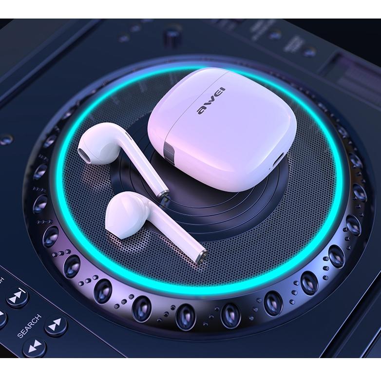 Wireless T28 Sports Tws Headset with Charging Case - White