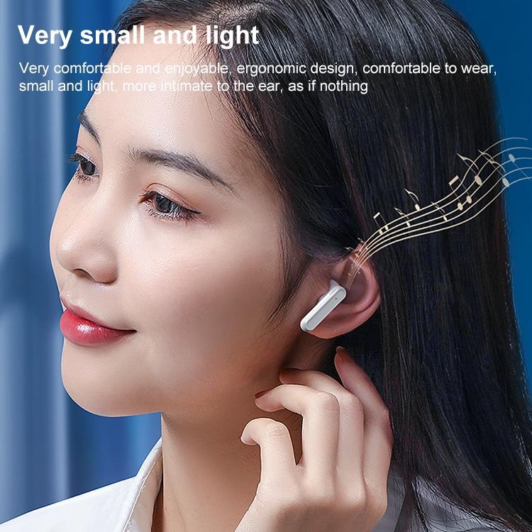 Wireless Bluetooth Earphones with Charging Case - V9 Mirror Noodle - White