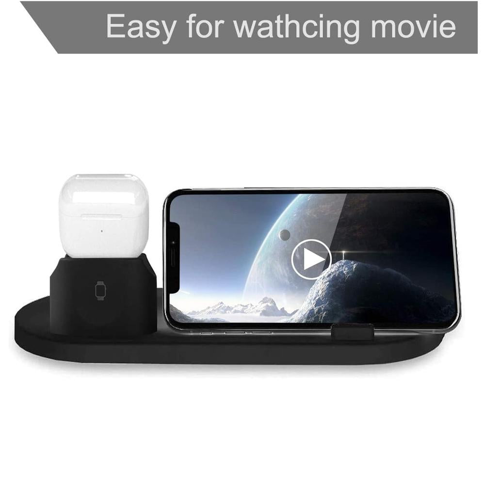 6 In 1 Wireless Charger For Iphone Apple Watch Airpods & Android - White