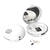 Wireless Hifi Stereo Earphones with Charging Case and Make-up Mirror - White