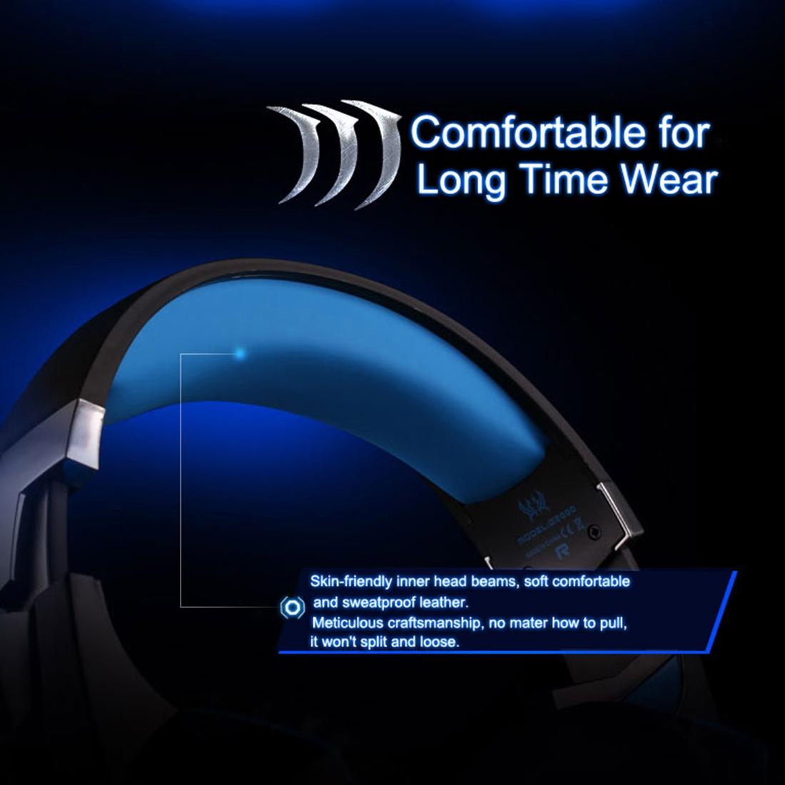 Over-Ear Gaming Headset With Mic Led Light And Stereo Bass For Pc Gamer - White