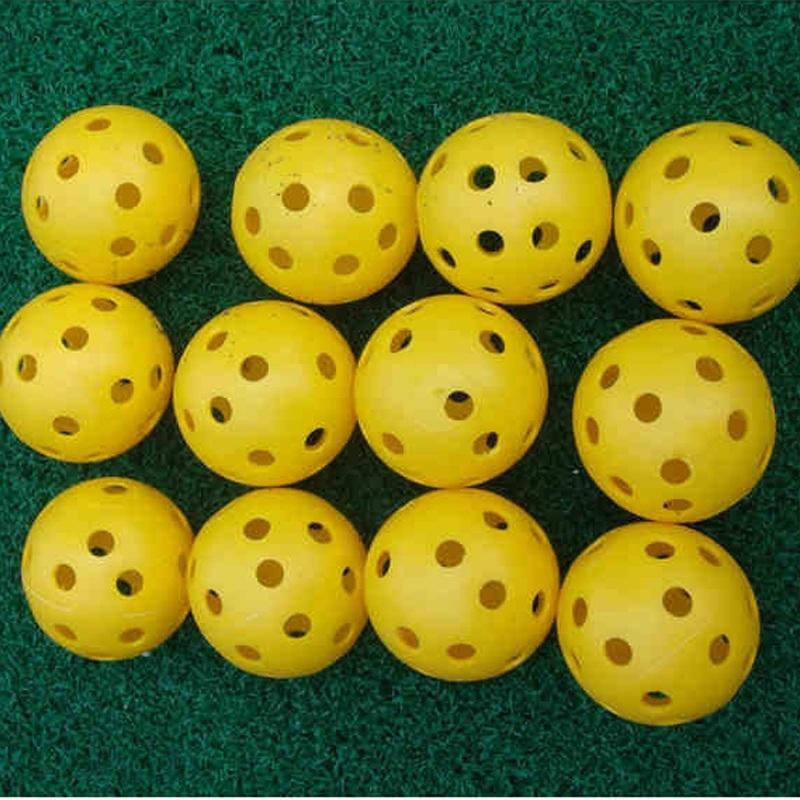 10-piece Indoor Golf Exercise Hollow Balls - Available - Yellow