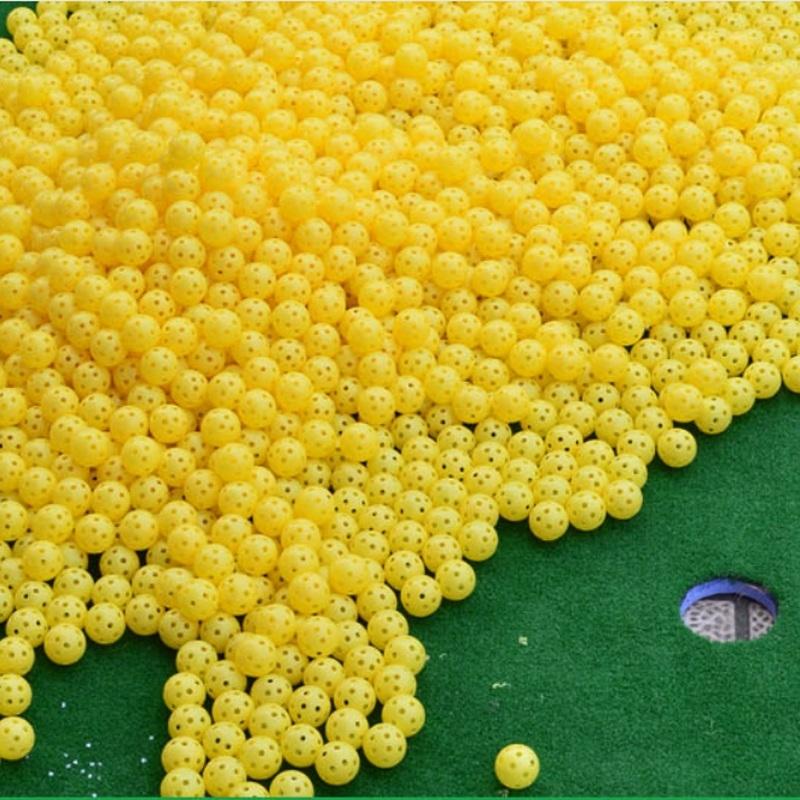 10-piece Indoor Golf Exercise Hollow Balls - Available - Yellow