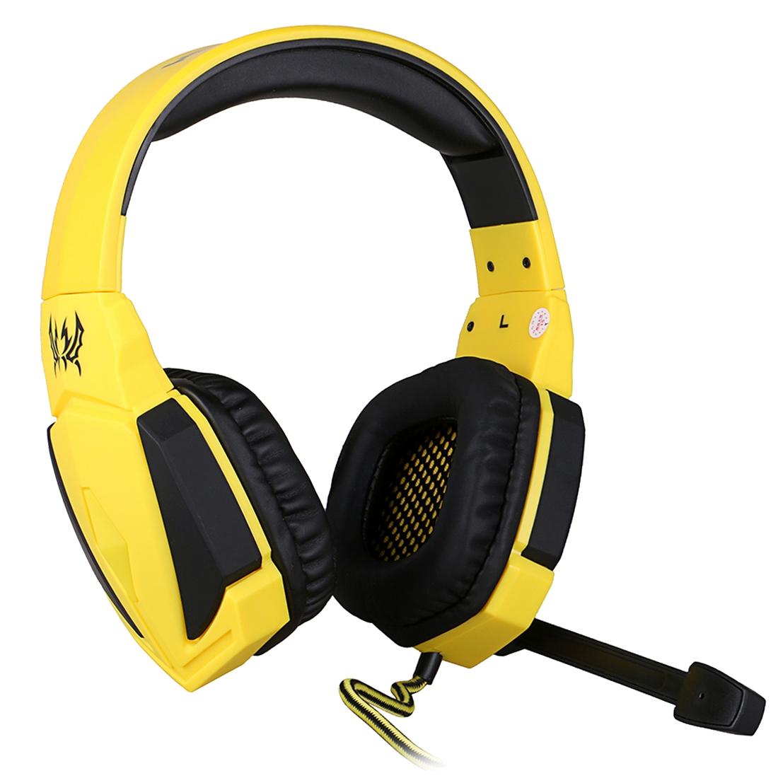 Usb Stereo Gaming Headset With Mic &amp; Led 2.2M Cable Black / Yellow