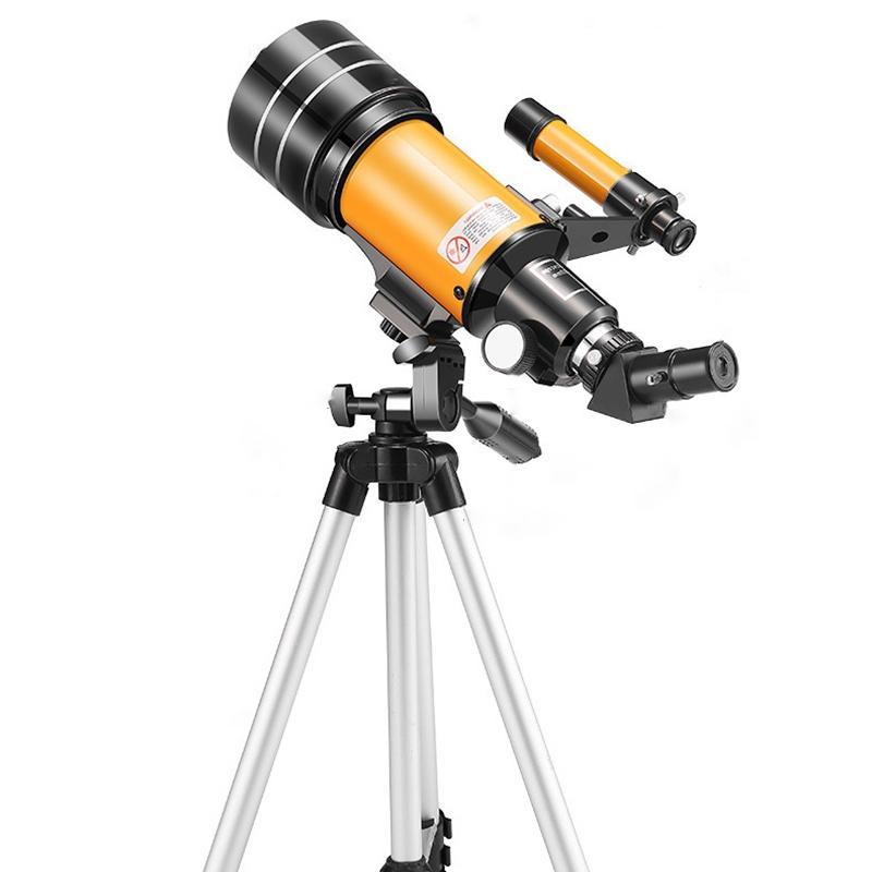 Stargazing Telescope For High-Definition Astronomical Viewing - Black / Yellow