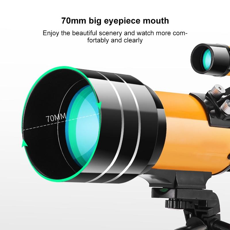 Stargazing Telescope For High-Definition Astronomical Viewing - Black / Yellow