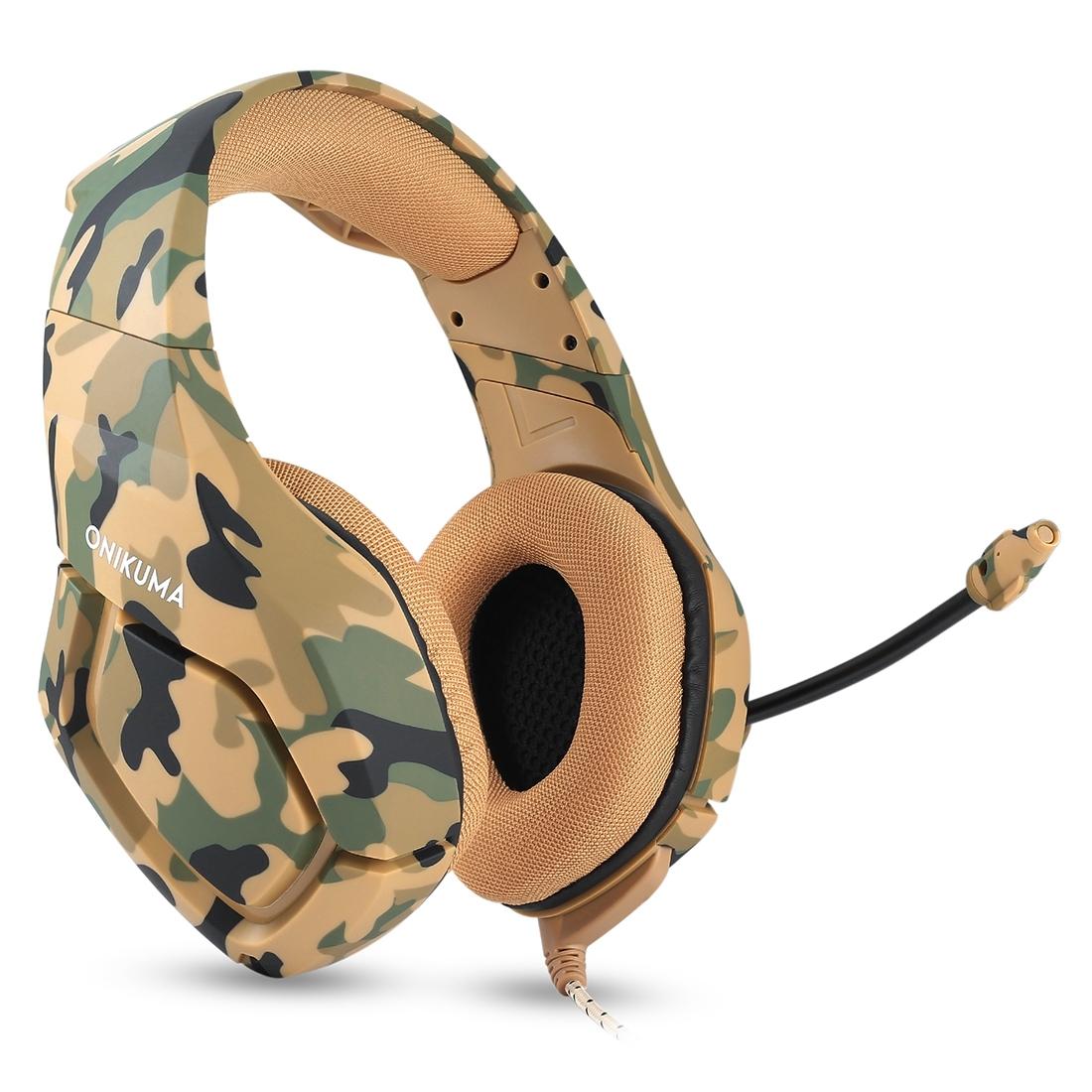 Camouflage Gaming Headset With Noise Canceling Mic - Yellow
