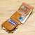 Multi-Functional Oil Wax Leather Rfid Wallet - Brown