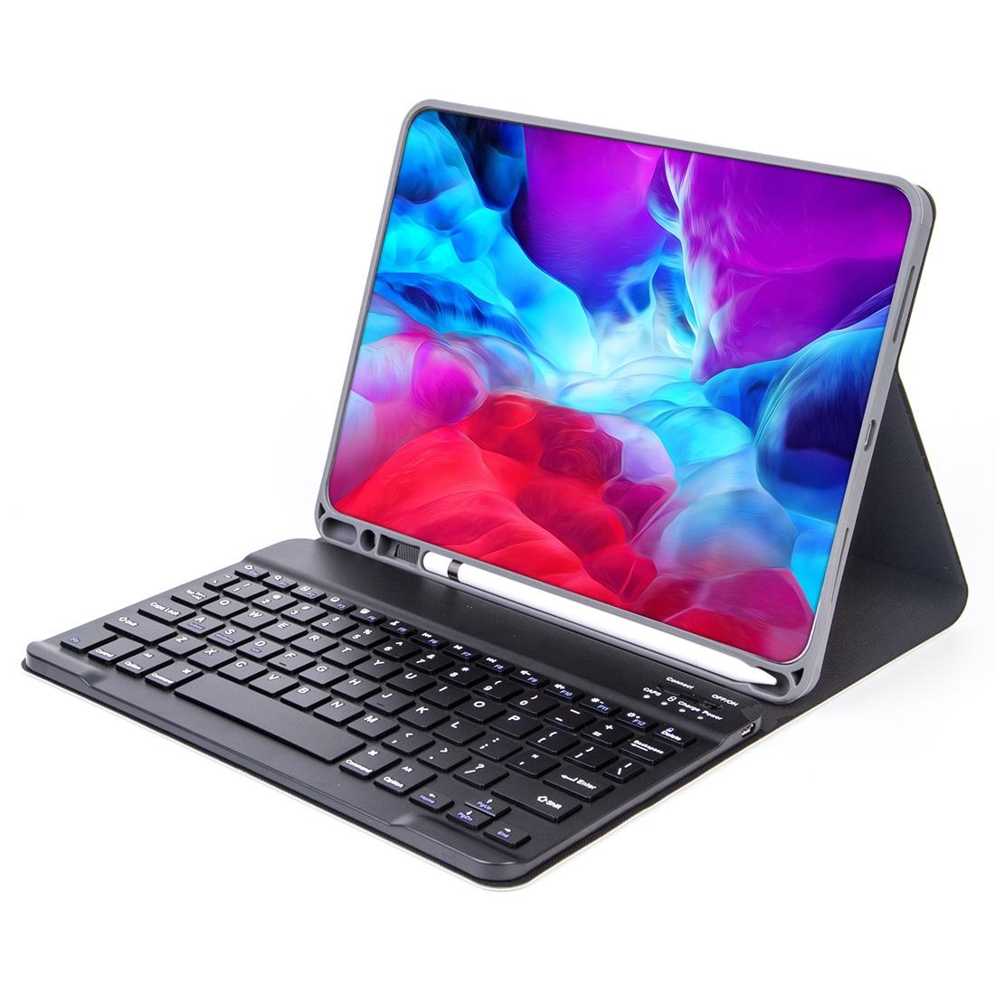 Detachable Bluetooth Keyboard Tablet Case For Ipad Pro 11 With Pen Slot - Plain Texture - Light Purple
