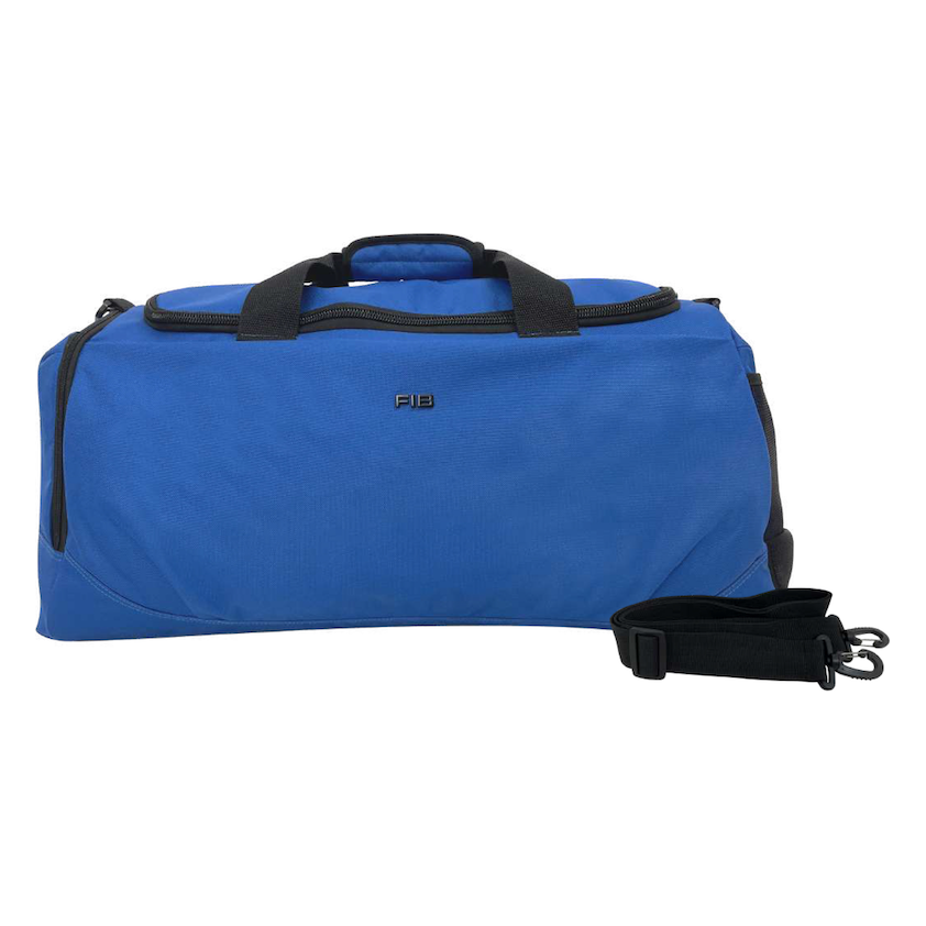 48 Litre FIB Sports Duffle Bag Duffel Gym Canvas Travel Foldable - Blue