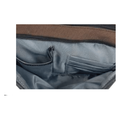 FIB Byron East West Sling Shoulder Bag Travel Adjustable Strap - Brown