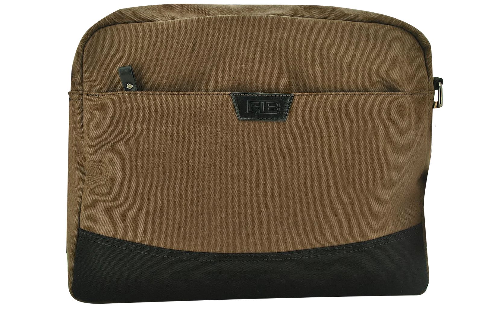 FIB Byron Canvas Laptop Messenger Bag Travel Shoulder Sling - Brown