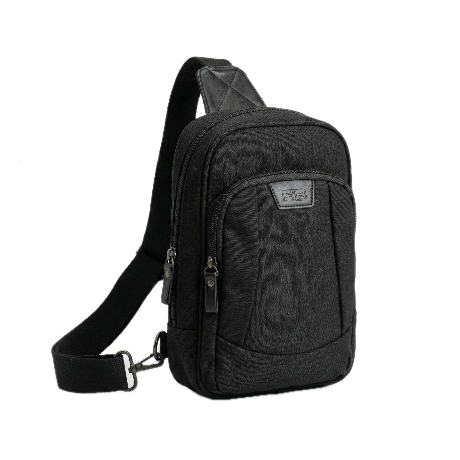FIB Byron Sling Backpack Bag Travel w/ Single Adjustable Strap - Black