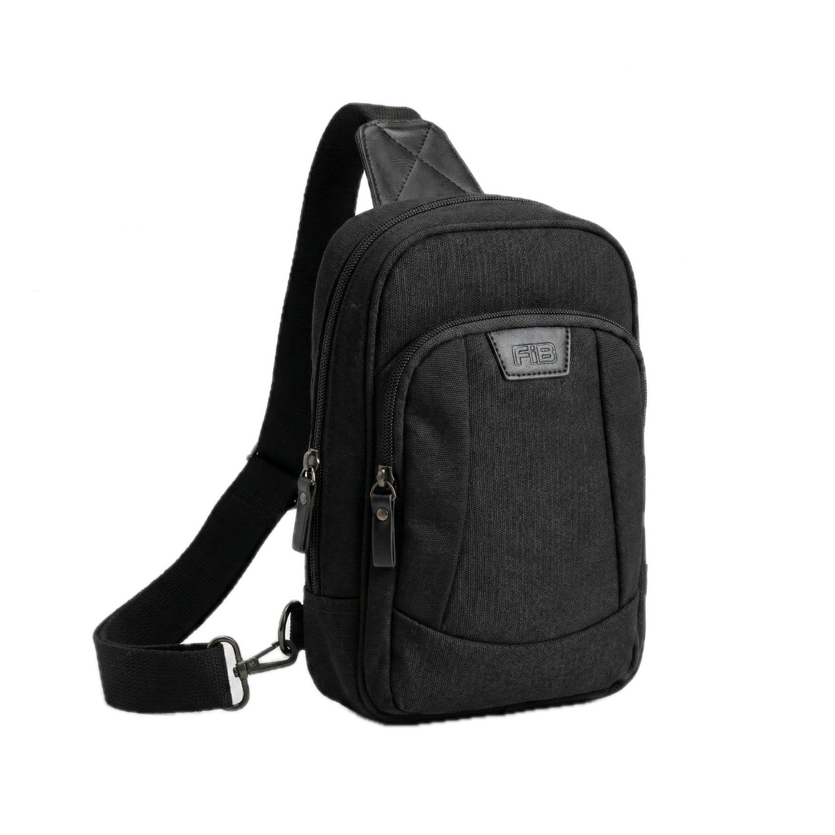 FIB Byron Sling Backpack Bag Travel w/ Single Adjustable Strap - Black
