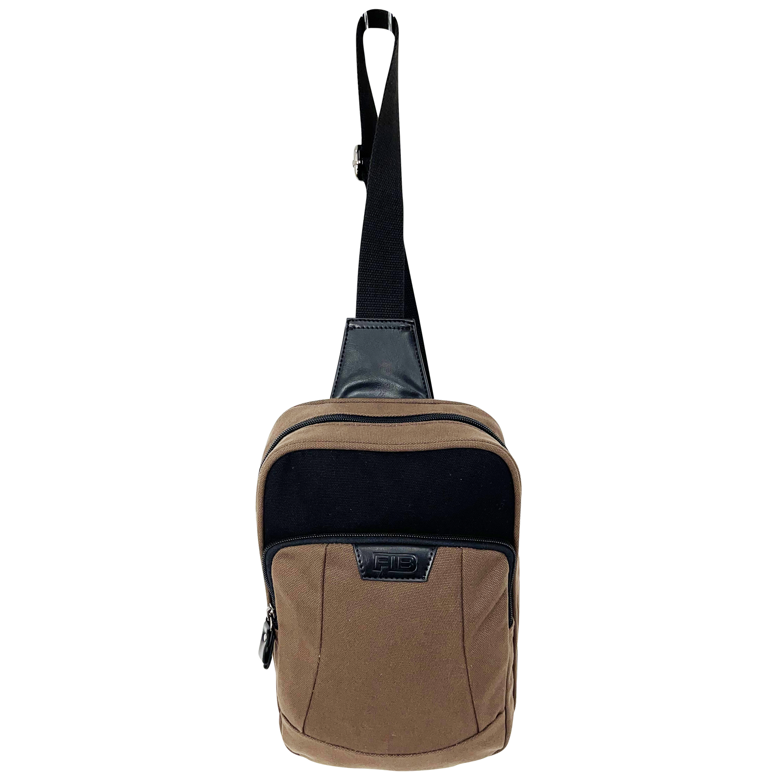 FIB Byron Sling Backpack Bag Travel w/ Single Adjustable Strap - Brown