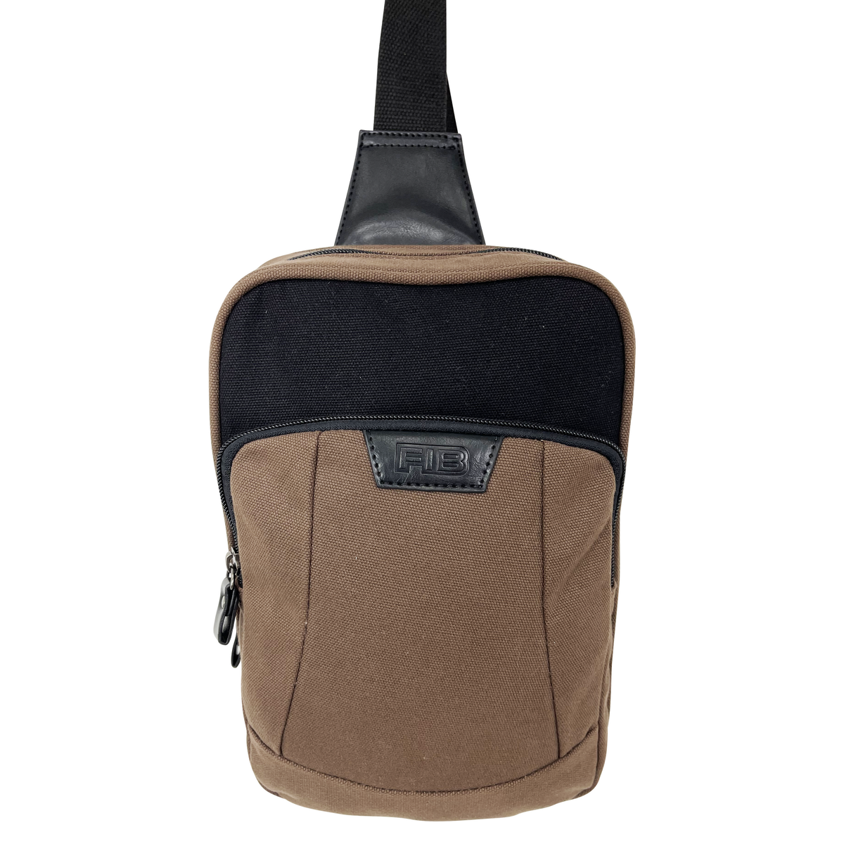 FIB Byron Sling Backpack Bag Travel w/ Single Adjustable Strap - Brown