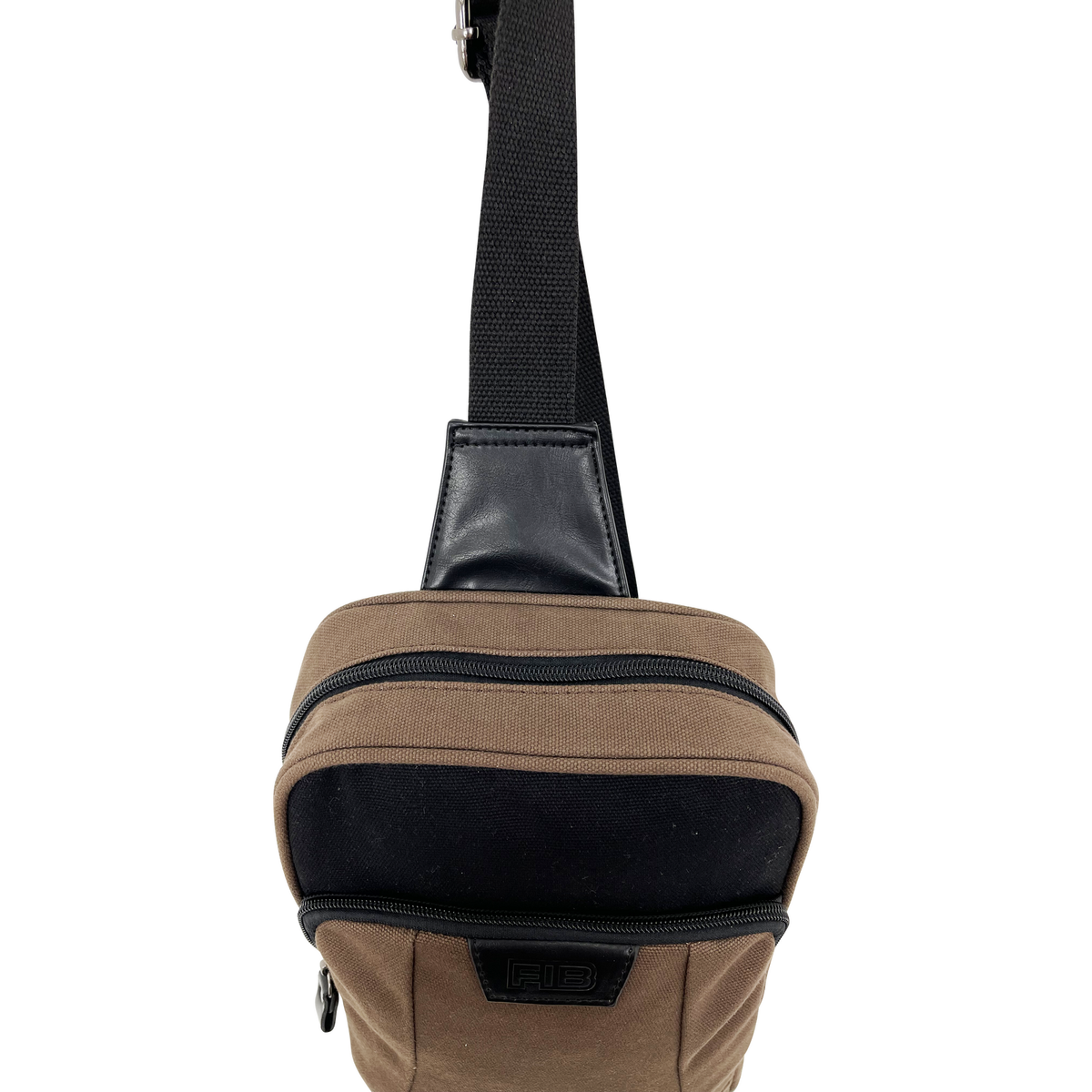 FIB Byron Sling Backpack Bag Travel w/ Single Adjustable Strap - Brown