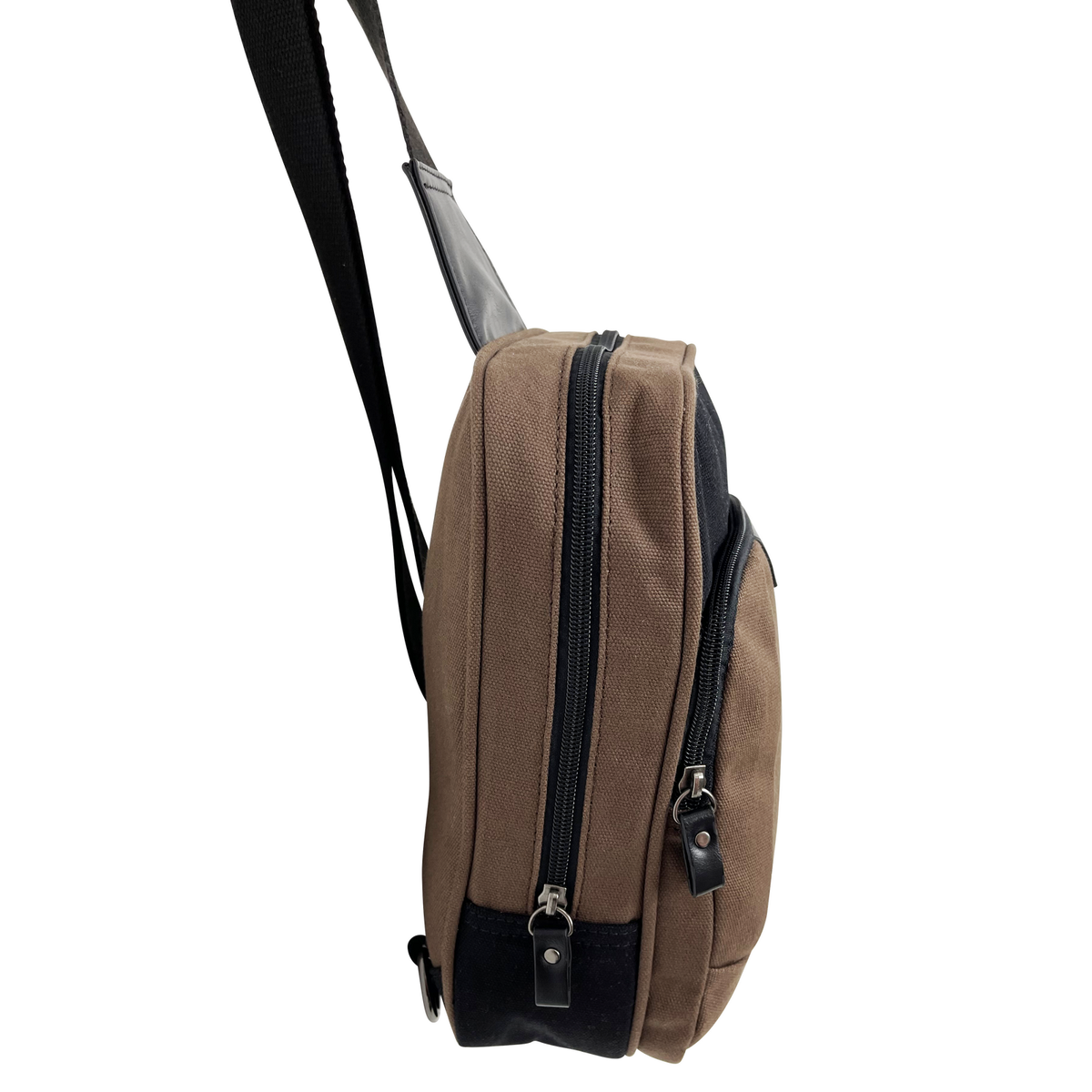 FIB Byron Sling Backpack Bag Travel w/ Single Adjustable Strap - Brown