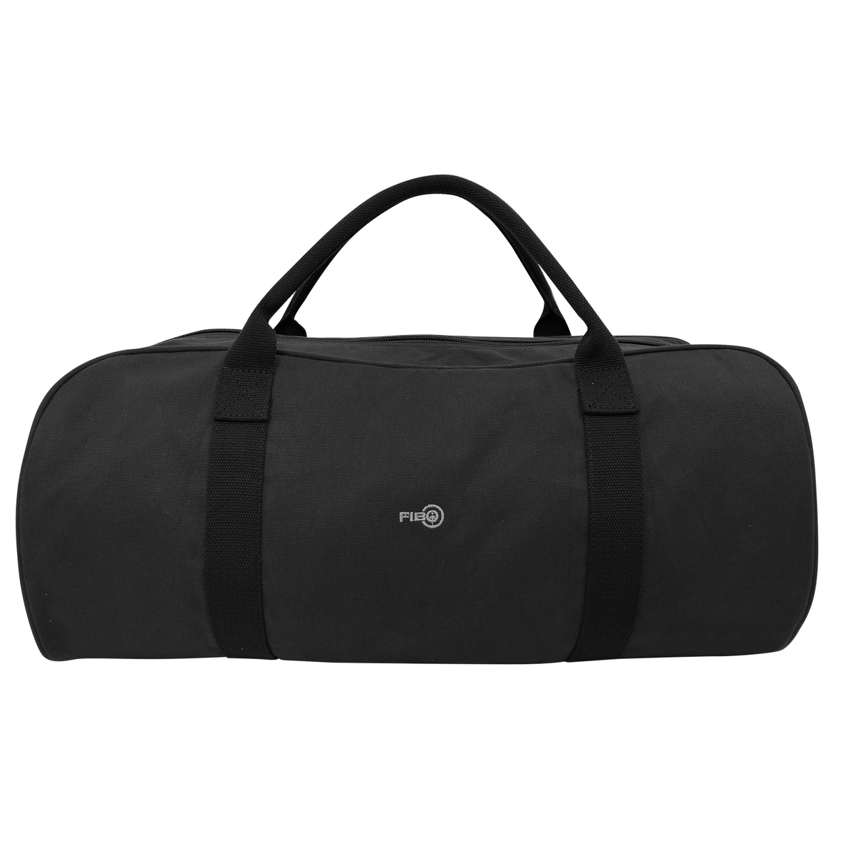 FIB Barrell Duffle Bag Travel Cotton Canvas Sports Luggage - Black