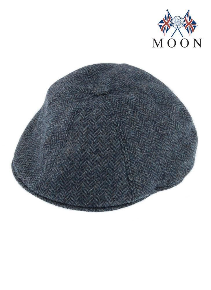 DENTS Mens Drivers Cap Abraham Moon Hat Tweed Peeky Blinders - Navy
