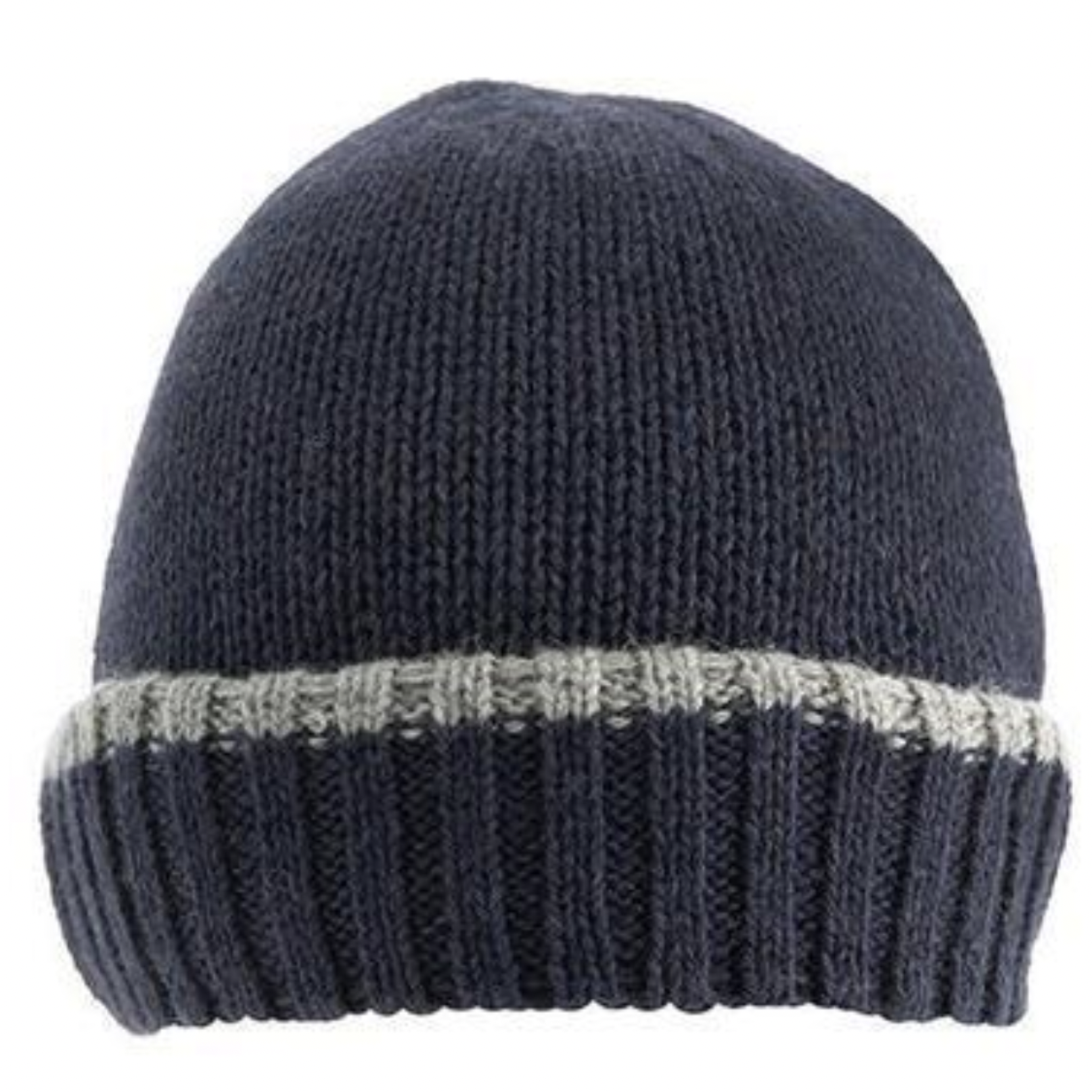 Dents Mens Knitted Hat w/ Turn Up Brim Warm Winter Ski - Navy / Slate
