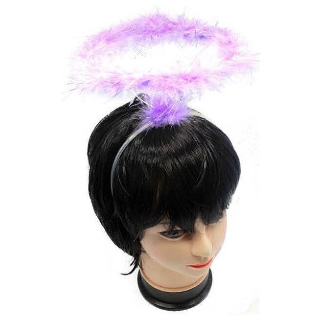 ANGEL HEADBAND Fairy Halo Hair Hoop Costume Dress Up Party - Violet Purple