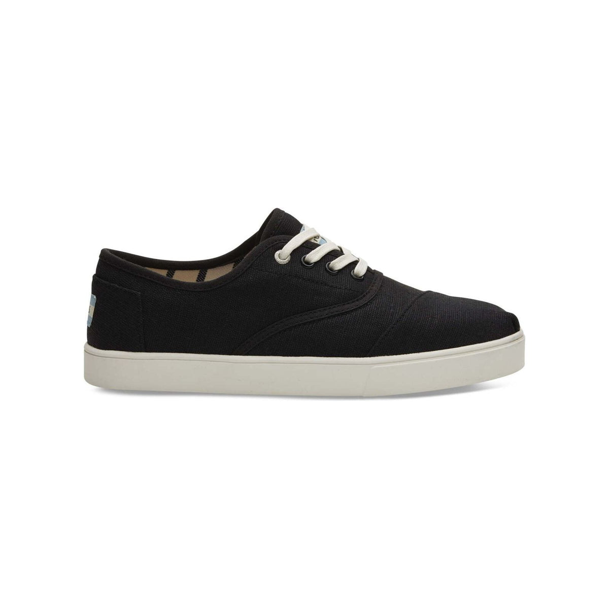 TOMS Heritage Mens Canvas Casual Shoes Sneakers Lace Up Low Cut - Black - US 10