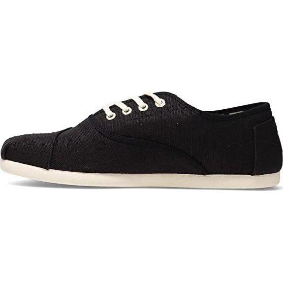 TOMS Heritage Mens Canvas Casual Shoes Sneakers Lace Up Low Cut - Black - US 12