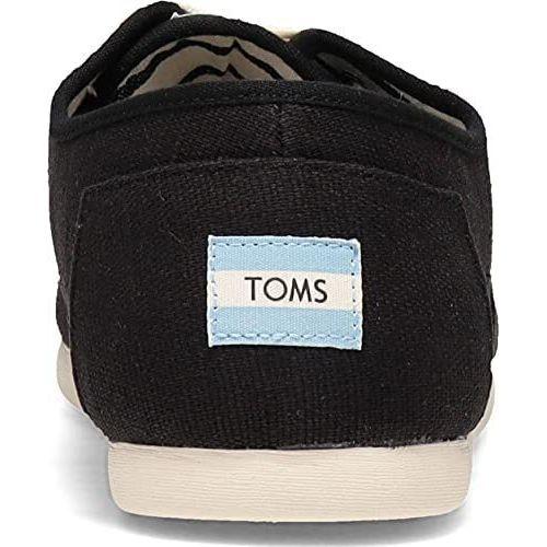 TOMS Heritage Mens Canvas Casual Shoes Sneakers Lace Up Low Cut - Black - US 9