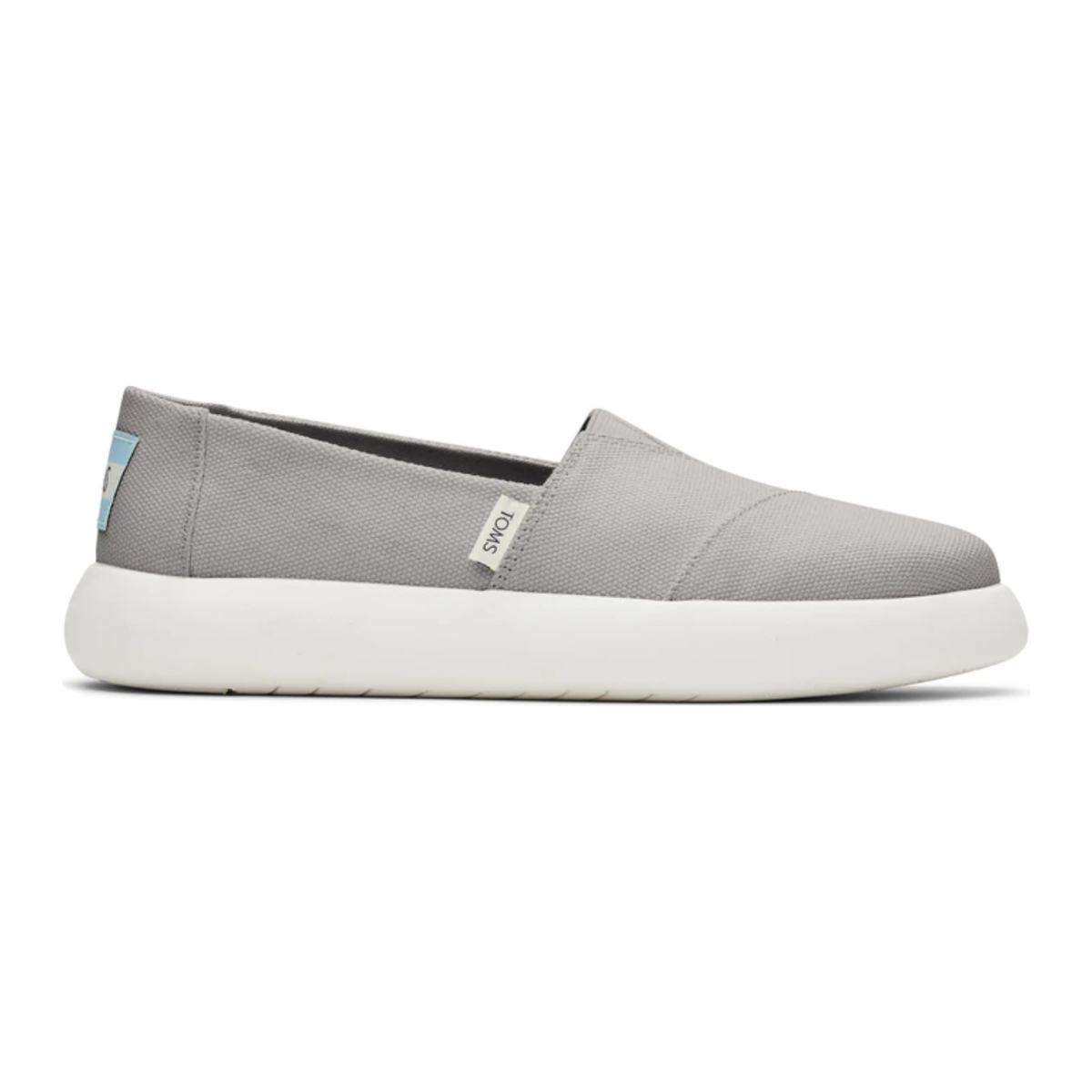 TOMS Womens Canvas Slip On Shoes Sneakers Flats Alpargata Espadrilles - Grey - US 7